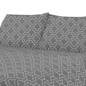 Flannel Cotton Pillowcase Set, Pillow Covers, Trellis Contemporary, Guest/Mas... - Picture 1 of 4