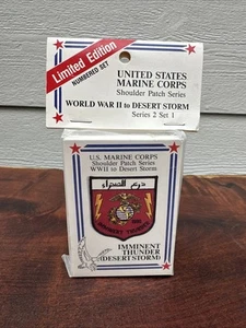 US Marine Corps Patch Series Limited Ed. Military Card Set WW2 - Desert Storm - Picture 1 of 8