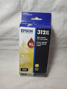 Véritable cartouche d'encre jaune Epson 312XL grande capacité T312XL420-S EXP 05/2027 - Photo 1/11