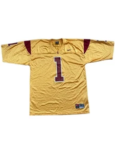 Vintage Y2K Nike Team USC Trojans Football Jersey #1 NCAA Gold Men's Size Large - Picture 1 of 4