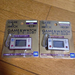 GAME & WATCH Parachute and Chef Mini Solar Keychain set of 2 Japan - Picture 1 of 4
