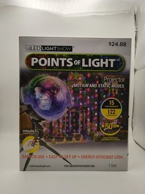 LED Points Of Light Projector Show Motion & Static Modes 122 Effects 50 FT Span - Image 1 of 4