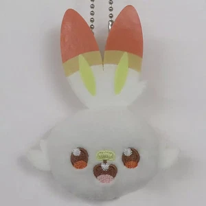 Pokémon Scorbunny Plush Keychain 2.4in Ball Chain Poképiece Used - Picture 1 of 1