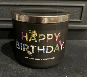 Bath & Body Works Happy Birthday Vanilla Bean 3-Wick Scented Candle 14.5 Oz New - Picture 1 of 6