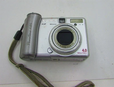 Цифровая камера Canon PowerShot A85, серебристая, только на запчасти (проблема с ЖК-экраном) - Изображение 1 из 4