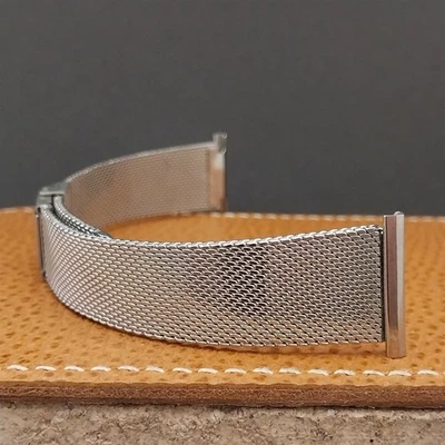 Correa de reloj vintage JB Champion clásica de malla inoxidable de 22 mm sin usar años 60-70 Foto 1 de 4