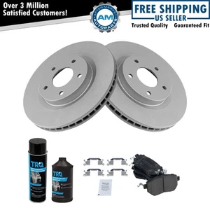 Front Ceramic Brake Pad & Coated Rotor Kit w/Chemicals for Maxima Murano - Picture 1 of 6
