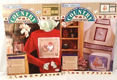 2 Vintage Daisy Kingdom Country Cutouts No Sew Applique #19125 19126 Christmas - Image 1 of 2