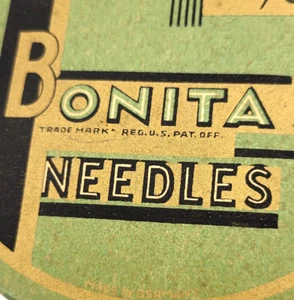 Bonita Sewing Needle Book Germany Art Deco (43 Needles Only) (D2) - Picture 1 of 4