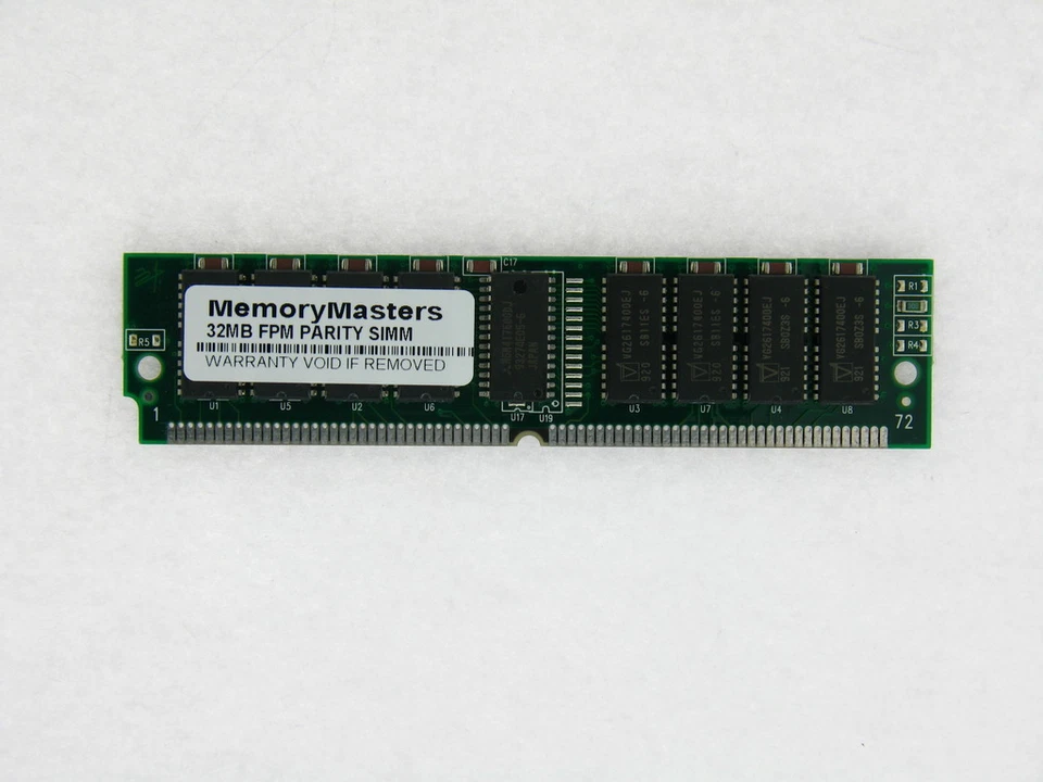 32MB 72pin SIMM MEMORY RAM 8x36 WITH PARITY FPM FP Fast Page 60NS 5V RAM ECC - Image 1 of 1