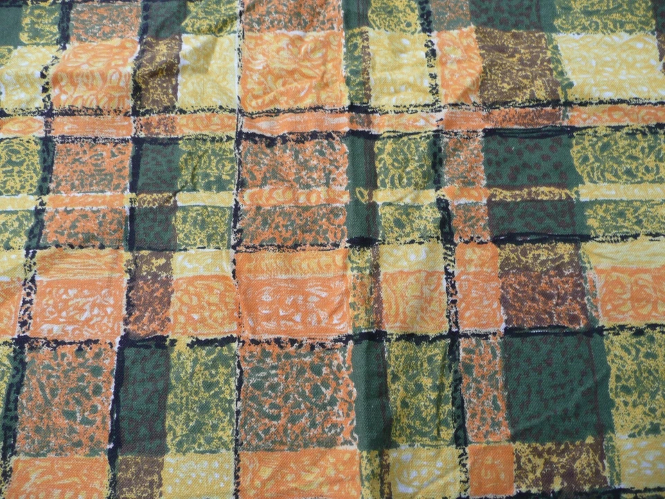 TISSU  VINTAGE à décors typique des années 60 - Photo 1/1