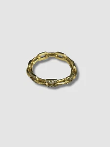 $38 BaubleBar Women's 14k Gold Plated Pave Hera Ring Size 7 - Picture 1 of 3