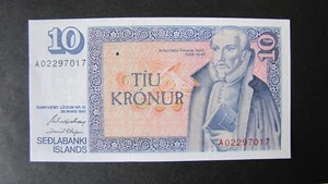SEDLABANKI ISLANDS CARTAMONETA/BANCONOTA ( TIU KRONUR ) FDS - Picture 1 of 2