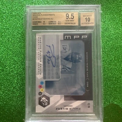 2004 Spx Phillip Rivers Auto 1/1  Bgs 9.5 Pop 1  - Image 1 of 4