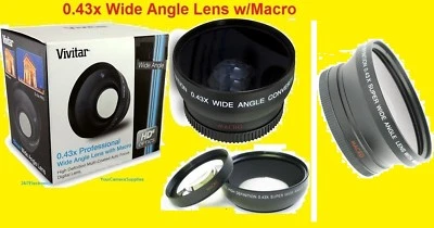 VIVITAR 0.43x WIDE ANGLE LENS With MACRO 52mm HD4 to NIKON CAMERA VIDEO - Image 1 of 4