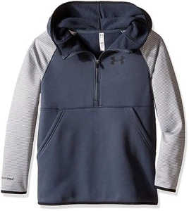 NUEVO UNDER ARMOUR NIÑOS NIÑA GRIS POLAR ESTAMPADO 1/2 CREMALLERA SUDADERA CON CAPUCHA TALLA YMD M - Imagen 1 de 6