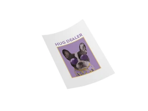 Hug Dealer Funny Frenchie Lover DTF Transfer - Picture 1 of 5