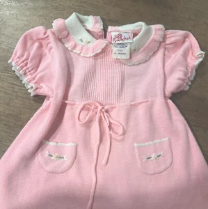 Vintage Pywacket 12mths Dress! Embroidered Pockets - Picture 1 of 7
