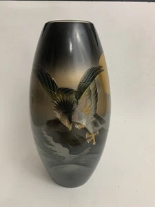 Japan Ceramic Vase - With A Eagle & Sun - Picture 1 of 7