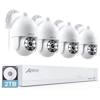 ANRAN Wired POE Security Camera System Outdoor 4K 8MP 8CH NVR 2TB HDD 2 Way Talk - Image 1 of 4