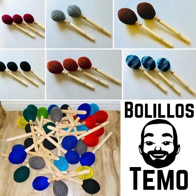 Bolillos Temo-1 Bolillo para Tambora De Banda-Mejor Calidad Disponible En EBay!