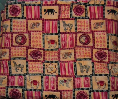 Remanente de tela de circo animales bloques rosa negro 1/2 yarda 42 pulgadas de ancho algodón Foto 1 de 2