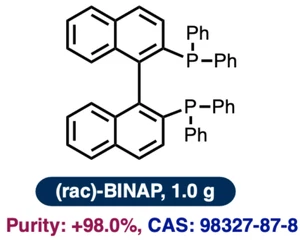 (rac)-BINAP || CAS: 98327-87-8 || 1.0 g || Purity: +97.0% - Foto 1 di 7