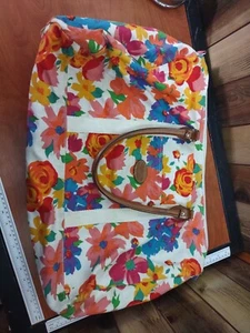 Vintage Gitano Canvas Floral Print Duffel Bag - Picture 1 of 7