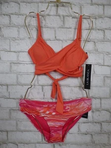$137 Ralph Lauren Foldover Bottom La Blanca Coral Island Goddess Top 4 NEW L544 - Picture 1 of 11