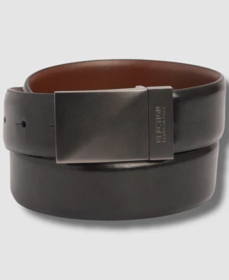 Cinturón de placa reversible Kenneth Cole para hombre negro marrón imitación cuero M 34-36 Foto 1 de 3