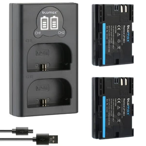 2x Akku + LCD Lader für Canon LP-E6NH 2040mAh EOS R5 R6 Mark II R7 90D 7D XC15 - Bild 1 von 4
