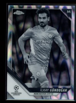 2021-22 Topps Chrome UEFA #41 İlkay Gündoğan Black & White Ray Wave Refractor - Image 1 of 2