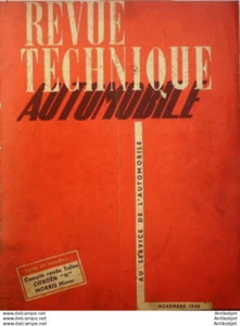 Zeitschrift Automobile Technique Citroën Typ H Morris Minor Ford Vedette 1950 - Bild 1 von 7