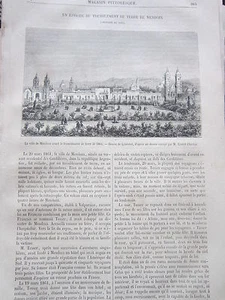 Un épisode de Tremblement de Terre de Mendoza 1865 Gravure Article de presse - Picture 1 of 1