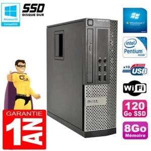 PC DELL 990 SFF Intel G840 RAM 8Go Scheibe 120Go SSD Gravierer Wifi W7 - Bild 1 von 3
