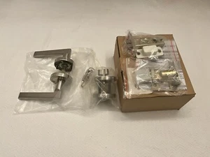 Schwerlast Drückergarnitur mit Hebel Türgriff massiver Einstieg mit Schloss - Bild 1 von 6