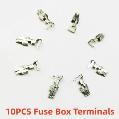 10Pcs 4.8mm Copper Female Fuse Box Terminal Terminals Connector Set N 907 327 03 - Image 1 of 4