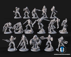 Halo Flashpoint - Halo Elite Miniatures Poses 1 - 16 Resin 3d printed Raw - Picture 1 of 17