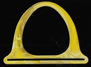  Manici per borsa in plastica marmorizzata giallo 13" x 9 1/2" - Foto 1 di 1