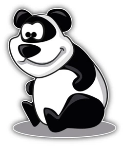 Calcomanía pegatina para parachoques de coche de animales Panda - Imagen 1 de 1
