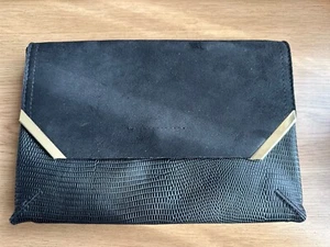 Top shop Black Envelope Bag Gold Chain Bag Black Crossbody Bag - Picture 1 of 15