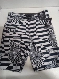 Volcom Big Boys Stone Stripe Mod-Tech Trunks Size 25 (10) NWT #H1 - Picture 1 of 3