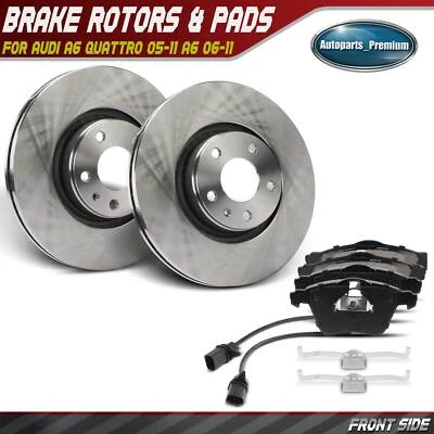 Rotores de freno de disco delanteros y pastillas de freno de cerámica para Audi A6 Quattro 05-11 A6 06-11 Foto 1 de 4