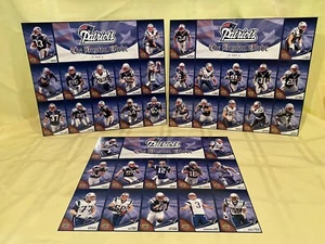 2007 New England Patriots Boston Globe ungeschnittenes Blatt Oberdeck Kartenset Brady - Bild 1 von 7