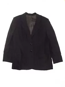 Giacca Blazer Da Donna Nero Sartoriale 2 Bottoni Misto Lino Taglia M Medium - Picture 1 of 9