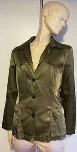 PUBLIC Blazer *Jacke *38 *M *Olive Grün *Satin *Baumwollmischung *Taschen - Bild 1 von 9