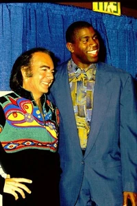NEIL DIAMOND & MAGIC JOHNSON - 35mm Slide - Picture 1 of 1