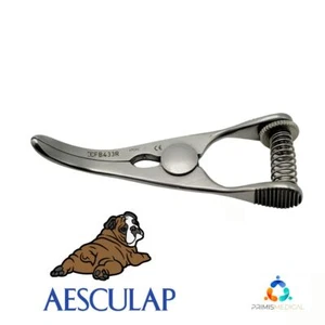 Abrazadera Bulldog Aesculap FB433R Glover Atraumata, Curvada, 2-3/4" - Imagen 1 de 4