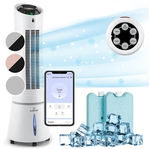 Klimagerät 4-in-1 mobiler Luftkühler Ventilator Luftbefeuchter WiFi App Weiß - Bild 1 von 12