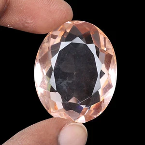 Topacio rosa browinsh facetado brasileño 50,02 quilates Piedras preciosas de corte ovalado para joyería - Imagen 1 de 5